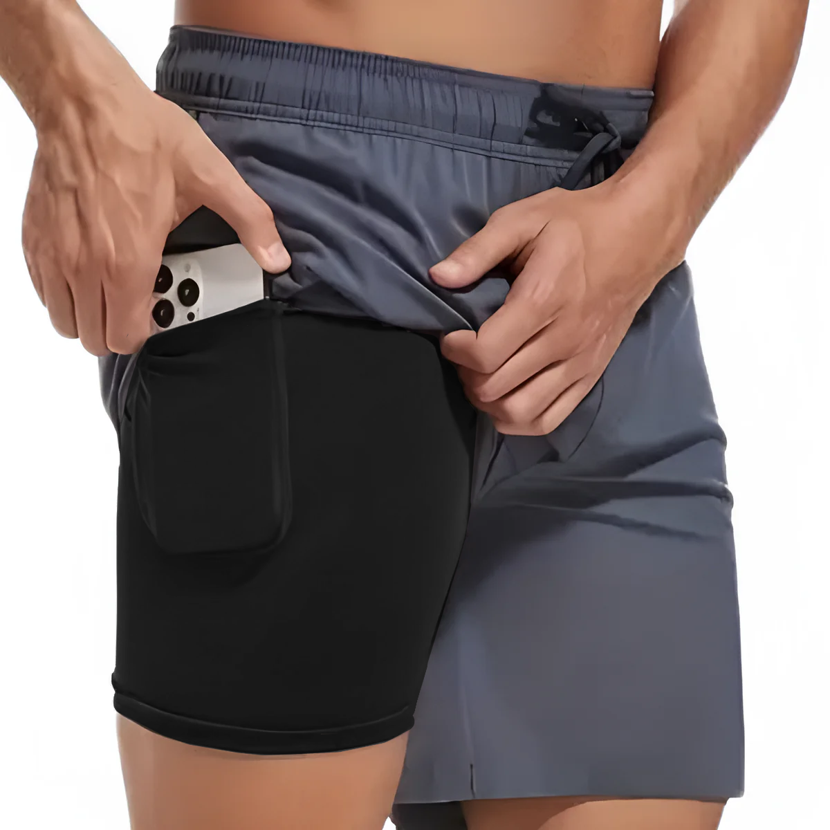 Boxhero 3-in-1 Quick-Dry Swim Trunks with Compression Liner